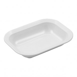 Carlisle 28 oz. White Melamine Rectangular Baker / Server Dish - 12/Case Carlisle 28 oz. White Melamine Rectangular Baker / Server Dish - 12/Case