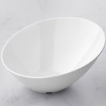 Acopa 43 oz. White Slanted Melamine Bowl Acopa 43 oz. White Slanted Melamine Bowl