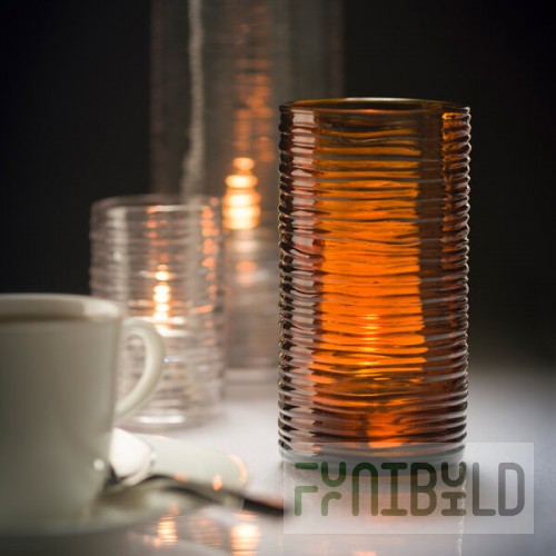 Hollowick 42517DA Typhoon Dark Amber Glass Mid-Size Clear Cylinder Lamp