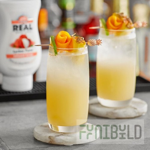 Real Lychee Puree Infused Syrup 16.9 fl. oz. - 6/Case