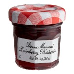 Bonne Maman Raspberry Preserves 1 oz. Mini Jar - 60/Case Bonne Maman Raspberry Preserves 1 oz. Mini Jar - 60/Case