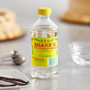 Shank's 8 oz. White Imitation Vanilla - 12/Case Shank's 8 oz. White Imitation Vanilla - 12/Case