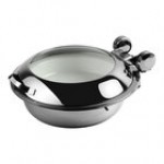 Smart Buffet Ware Smart W by Front of the House 6.5 Qt. Round Induction Chafer with Tempered Glass Lid and Stainless Steel Food Pan BCH009MSS18
