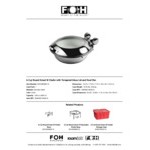 Smart Buffet Ware Smart W by Front of the House 6.5 Qt. Round Induction Chafer with Tempered Glass Lid and Stainless Steel Food Pan BCH009MSS18