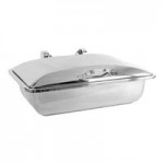 Smart Buffet Ware Smart W by Front of the House 6.5 Qt. Round Induction Chafer with Tempered Glass Lid and Stainless Steel Food Pan BCH009MSS18
