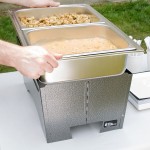Sterno Silver Vein Fold Away Chafer with Clear Dome Cover and 2 Half Size Pans Sterno Silver Vein Fold Away Chafer with Clear Dome Cover and 2 Half Size Pans