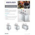 Server Stainless Steel Countertop Rail Pump Dispenser with 2 Fountain Jars and 2 Stainless Steel Pumps