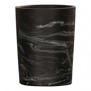 Cal-Mil 38 oz. Black Swirl Round Resin Crock / Condiment Jar Cal-Mil 38 oz. Black Swirl Round Resin Crock / Condiment Jar