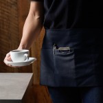Choice Navy Blue Poly-Cotton Standard Waist Apron with 3 Pockets - 12 Choice Navy Blue Poly-Cotton Standard Waist Apron with 3 Pockets - 12