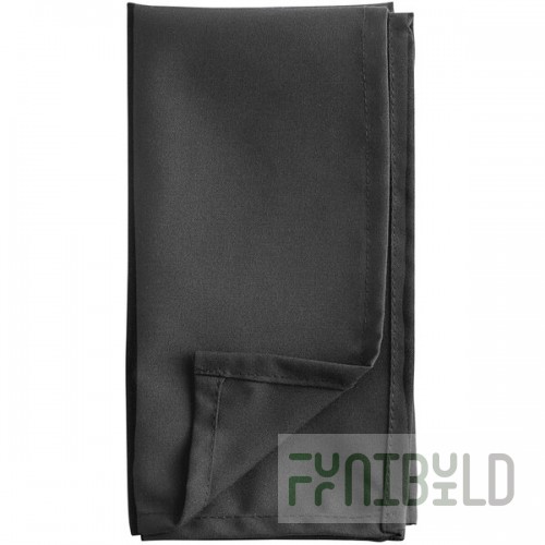 Oxford Black 100% Spun Single-Ply Polyester Cloth Napkins, 20