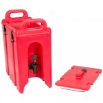Cambro 250LCD158 Camtainer® 2.5 Gallon Hot Red Insulated Beverage Dispenser
