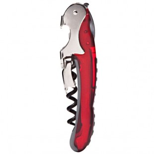 Franmara 3161-21 Double Power Waiter's Corkscrew with Translucent Red Handle