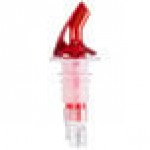 TableCraft 149A 1.25 oz. Red Spout / Clear Tail Measured Liquor Pourer without Collar - 12/Pack TableCraft 149A 1.25 oz. Red Spout / Clear Tail Measured Liquor Pourer without Collar - 12/Pack