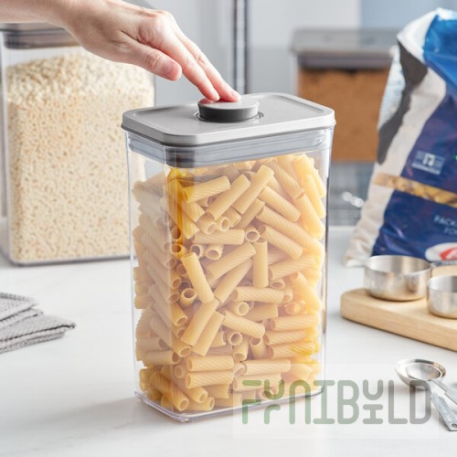 OXO 2.7 Qt. / 2.6 Liter Clear Rectangular SAN Plastic Food Storage Container with Stainless Steel POP Lid