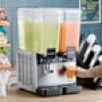 Vollrath VBBE2-37-S Double 5.28 Gallon Bowl Refrigerated Beverage Dispenser with Stirring Paddle Circulation - 115V
