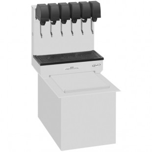 Cornelius 631100047 CB 1722 Stainless Steel Drop-In Soda Dispenser with 6 UFB-1 Sanitary Lever Valves and 85 lb. Ice Bin, 120V Cornelius 631100047 CB 1722 Stainless Steel Drop-In Soda Dispenser with 6 UFB-1 Sanitary Lever Valves and 85 lb. Ice Bin, 120V