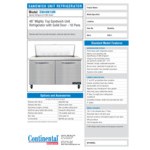 Continental Refrigerator SW48-N-18M 48