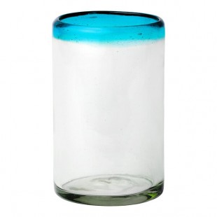 10 Strawberry Street Aqua Rim 16 oz. Cooler Glass - 6/Case
