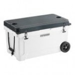 CaterGator CG65BLW Sky Blue 65 Qt. Mobile Rotomolded Outdoor Cooler / Ice Chest