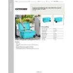 CaterGator CG65BLW Sky Blue 65 Qt. Mobile Rotomolded Outdoor Cooler / Ice Chest