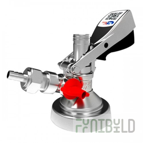 Micro Matic KK-713-058 KeyKeg 304 Stainless Steel 1-Way Keg Coupler with Ergonomic Lever Handle