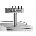 Avantco UDD-1-HC-S Four Tap Kegerator Beer Dispenser - Stainless Steel, (1) 1/2 Keg Capacity