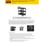 Rubbermaid® BRUTE Black Medium Lipped 3-Shelf Utility Cart with Ergonomic Handle 2196862