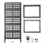Cambro UPR1826FP20 Camshelving® Ultimate 20 Pan End Load Bun / Sheet Pan Rack with Plastic Casters - Unassembled