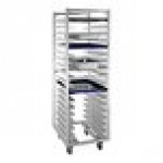 Cambro UPR1826FP20 Camshelving® Ultimate 20 Pan End Load Bun / Sheet Pan Rack with Plastic Casters - Unassembled