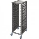 Cambro UPR1826FP20 Camshelving® Ultimate 20 Pan End Load Bun / Sheet Pan Rack with Plastic Casters - Unassembled