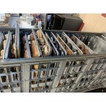 Cambro UPR1826FP20 Camshelving® Ultimate 20 Pan End Load Bun / Sheet Pan Rack with Plastic Casters - Unassembled