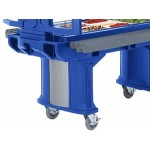 Cambro VBRL6186 Navy Blue 6' Versa Food / Salad Bar with Standard Casters - Low Height