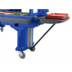 Cambro VBRL6186 Navy Blue 6' Versa Food / Salad Bar with Standard Casters - Low Height