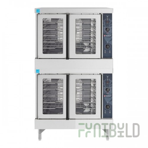 Wolf by Vulcan WC44ED 208/3 Double Deck Full Size Electric Convection Oven - 208V, 3 Phase, 25 kW