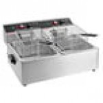 Avantco F102 20 lb. Dual Tank Electric Countertop Fryer - 120V, 3500W