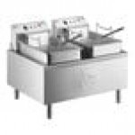 Avantco F102 20 lb. Dual Tank Electric Countertop Fryer - 120V, 3500W