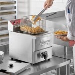 Avantco F102 20 lb. Dual Tank Electric Countertop Fryer - 120V, 3500W
