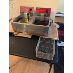 Avantco F102 20 lb. Dual Tank Electric Countertop Fryer - 120V, 3500W