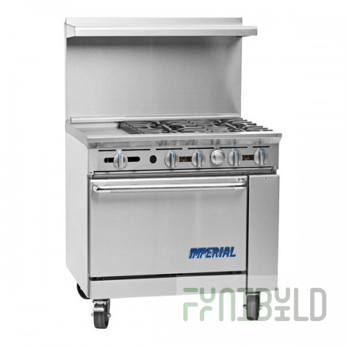 Imperial Range Pro Series IR-4-G12-C Liquid Propane 4 Burner 36