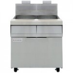 Frymaster MJ350 Natural Gas 3 Unit 50 lb. Floor Fryer with Millivolt Controls - 366,000 BTU Frymaster MJ350 Natural Gas 3 Unit 50 lb. Floor Fryer with Millivolt Controls - 366,000 BTU