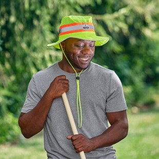 Ergodyne 23260 GloWear 8935 Lime Hi-Vis Ranger Sun Hat - L/XL Ergodyne 23260 GloWear 8935 Lime Hi-Vis Ranger Sun Hat - L/XL