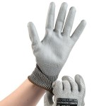 Cordova Monarch Gray Engineered Fiber Cut Resistant Gloves with Gray Polyurethane Palm Coating - Extra Large
