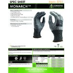Cordova Monarch Gray Engineered Fiber Cut Resistant Gloves with Gray Polyurethane Palm Coating - Extra Large