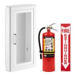 Badger Advantage ADV-10 10 lb. Dry Chemical Untagged Rechargeable Fire Extinguisher with JL Industries Ambassador Series White Steel Cabinet and Buckeye 18