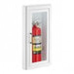 Badger Advantage ADV-10 10 lb. Dry Chemical Untagged Rechargeable Fire Extinguisher with JL Industries Ambassador Series White Steel Cabinet and Buckeye 18