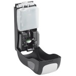 San Jamar SHF970BKSS Summit Rely Black Hybrid Automatic Foam Hand Soap and Sanitizer Dispenser - 5 1/2 San Jamar SHF970BKSS Summit Rely Black Hybrid Automatic Foam Hand Soap and Sanitizer Dispenser - 5 1/2