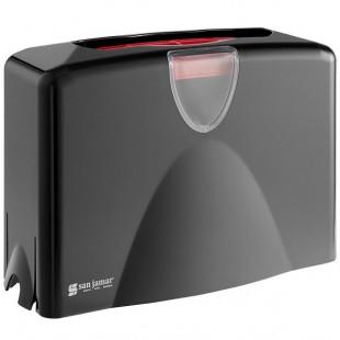 San Jamar T1740BK Countertop Covered C-Fold / Multi-Fold Towel Dispenser - Black San Jamar T1740BK Countertop Covered C-Fold / Multi-Fold Towel Dispenser - Black