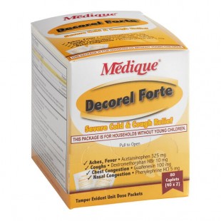 Medique 43580 Decorel Forte / Severe Cough and Cold Relief Caplets - 80/Box