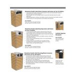 Commercial Zone 736672 WoodView 42 Gallon Double-Sided Square Recycling Bin with Dome Lid Top Commercial Zone 736672 WoodView 42 Gallon Double-Sided Square Recycling Bin with Dome Lid Top