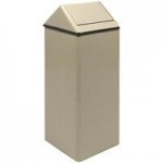 Witt Industries 1311HTSS 13 Gallon Stainless Steel Decorative Trash Can with Swing Top Lid